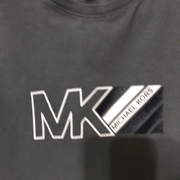 Authentic Michael Kors Grey MK Short Sleeve Unisex Tee Shirt Size Medium - Picture 2 of 4